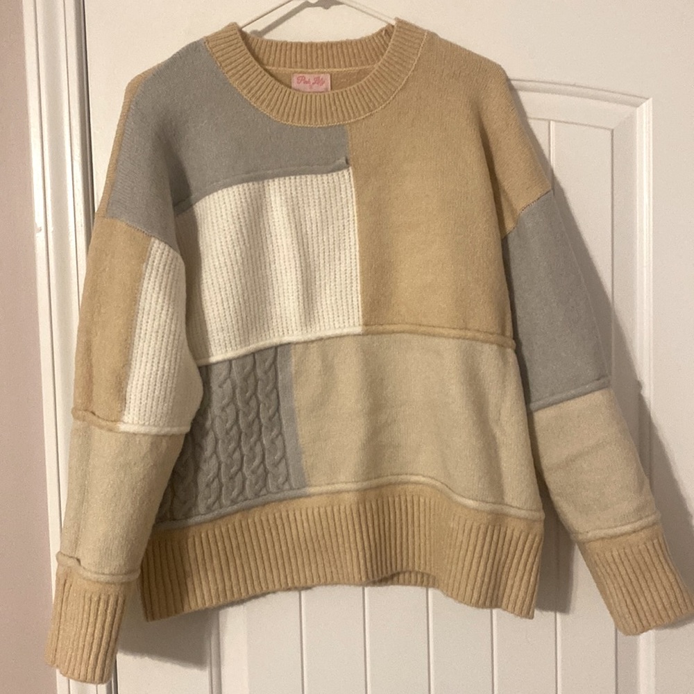 New-Without Tags Fall Color Block Sweater